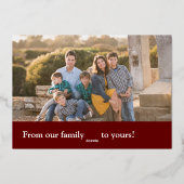 カスタマイズ可能なクリスマスカード 箔シーズンカード (裏面)