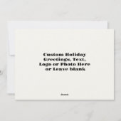 カスタマイズ可能なクリスマスカード、雪の降るノルディックの村 シーズンカード (裏面)