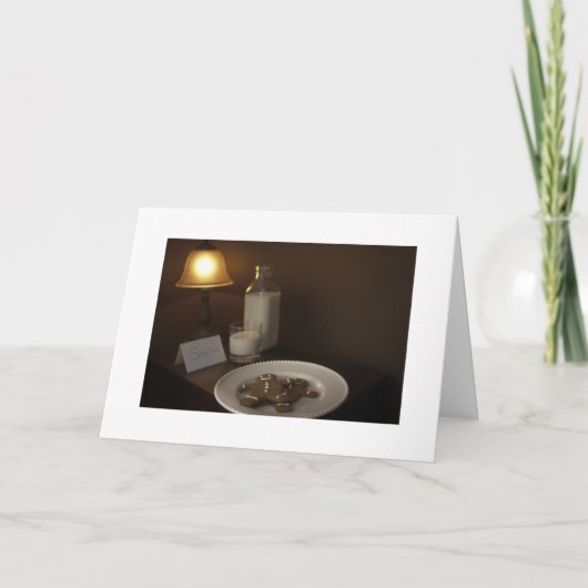 カスタマイズ可能なクリスマスカードCookiesサンタクロース シーズンカード (正面)