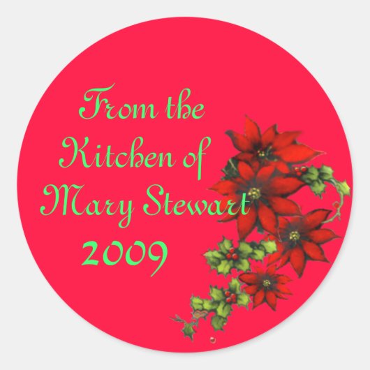 カスタマイズ可能なクリスマスキャニングラベル ラウンドシール (正面)