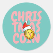 カスタマイズ可能なクリスマスコイン ラウンドシール (正面)