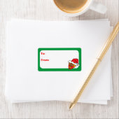 カスタマイズ可能なクリスマスサンタシュガースカル ラベル (インサイチュ)