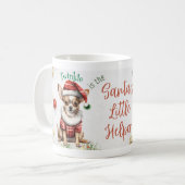 カスタマイズ可能なクリスマスサンタチワワ コーヒーマグカップ (正面左)