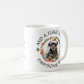 カスタマイズ可能なクリスマスサンタドッグ コーヒーマグカップ (正面右)