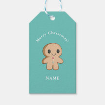 カスタマイズ可能なクリスマスジンジャーブレッド人ラベル
