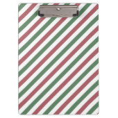 カスタマイズ可能なクリスマスストライプ クリップボード (正面)