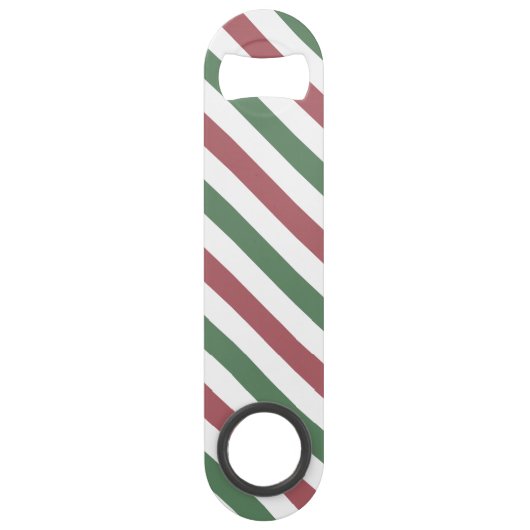 カスタマイズ可能なクリスマスストライプ スピード栓抜き (正面)