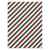 カスタマイズ可能なクリスマスストライプ テーブルクロス (正面)
