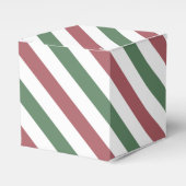 カスタマイズ可能なクリスマスストライプ フェイバーボックス (正面サイド)