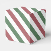 カスタマイズ可能なクリスマスストライプ フェイバーボックス (裏面サイド)