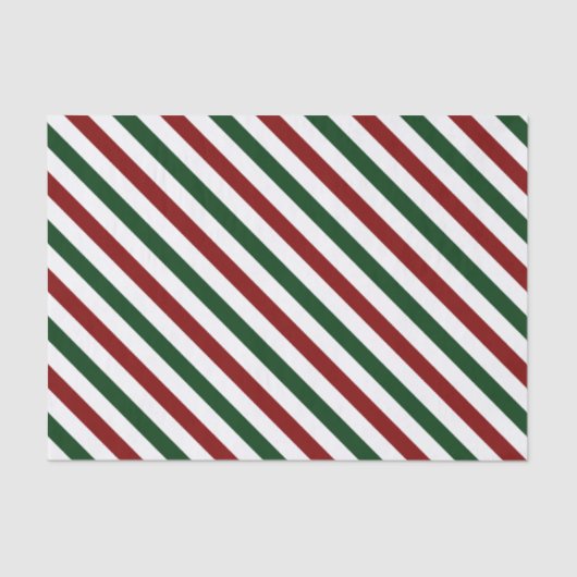 カスタマイズ可能なクリスマスストライプ 薄葉紙 (正面)