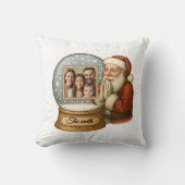 カスタマイズ可能なクリスマススノーグローブ装飾用クッション クッション (正面)