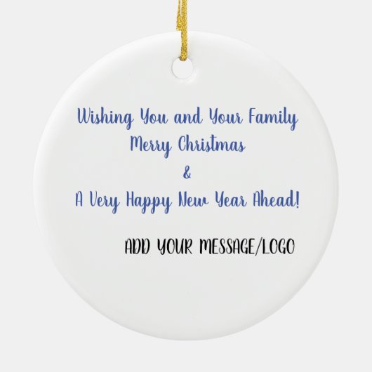 カスタマイズ可能なクリスマスセラミックオーナメント2024 セラミックオーナメント (裏面)