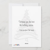 カスタマイズ可能なクリスマスツリーのホリデーカードから色 シーズンカード (裏面)