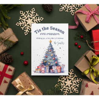 カスタマイズ可能なクリスマスツリーカード シーズンカード