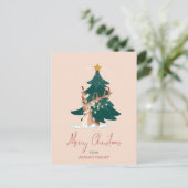 カスタマイズ可能なクリスマスディアー シーズンポストカード (スタンド正面)