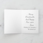 カスタマイズ可能なクリスマスドシュナウザー カード (内部)