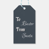カスタマイズ可能なクリスマスドッグギフトラベル ギフトタグ (裏面)