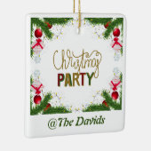 カスタマイズ可能なクリスマスパーティーオーナメント セラミックオーナメント (右)