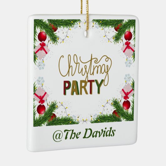 カスタマイズ可能なクリスマスパーティーオーナメント セラミックオーナメント (右)
