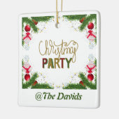 カスタマイズ可能なクリスマスパーティーオーナメント セラミックオーナメント (左)