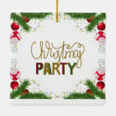 カスタマイズ可能なクリスマスパーティーオーナメント セラミックオーナメント (裏面)