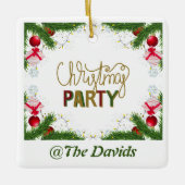 カスタマイズ可能なクリスマスパーティーオーナメント セラミックオーナメント (正面)