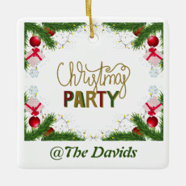 カスタマイズ可能なクリスマスパーティーオーナメント セラミックオーナメント