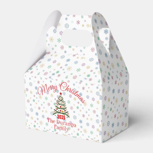 カスタマイズ可能なクリスマスパーティー フェイバーボックス (正面サイド)