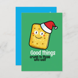 カスタマイズ可能なクリスマスビスケット サンキューカード