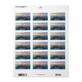 カスタマイズ可能なクリスマスビーチ住所 シール (フルシート)