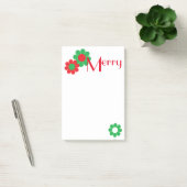 カスタマイズ可能なクリスマスフラワーパワー ポストイット (オフィス)