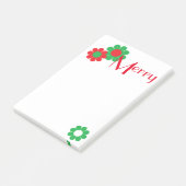 カスタマイズ可能なクリスマスフラワーパワー ポストイット (アングル)