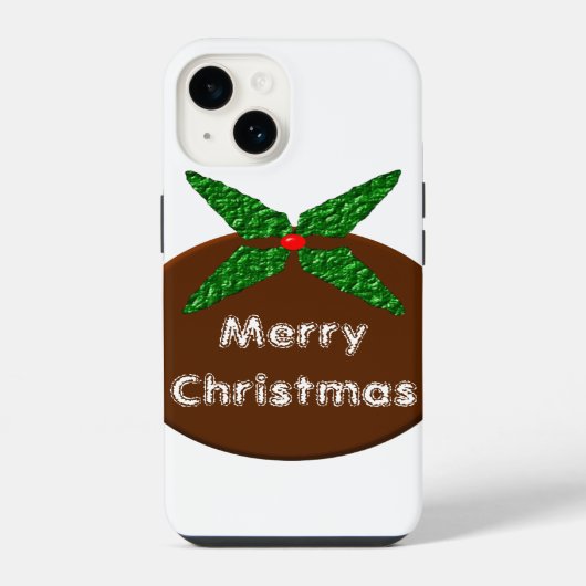 カスタマイズ可能なクリスマスプディング iPhoneケース (裏面)
