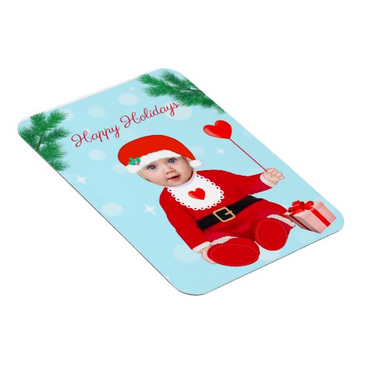 カスタマイズ可能なクリスマスベビー顔 マグネット (右側)