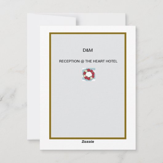 カスタマイズ可能なクリスマスホリデーウェディング招待状 シーズンカード (裏面)