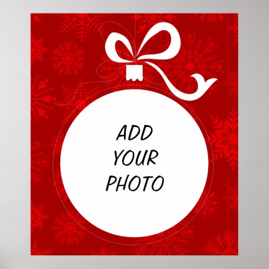 カスタマイズ可能なクリスマスボールフレーム ポスター (正面)