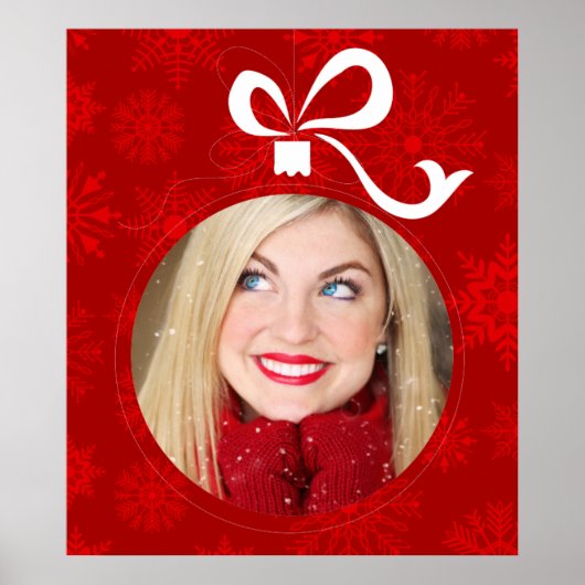 カスタマイズ可能なクリスマスボールフレーム ポスター (正面)