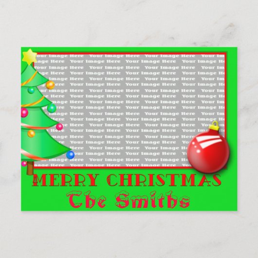 カスタマイズ可能なクリスマスポストカード シーズンポストカード (正面)