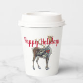 カスタマイズ可能なクリスマスマウス 紙コップ (裏面)