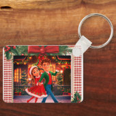 カスタマイズ可能なクリスマスマンガキーチェーン キーホルダー (正面)