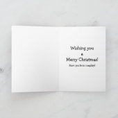 カスタマイズ可能なクリスマスユーモアのグリーティングカード シーズンカード (内部)