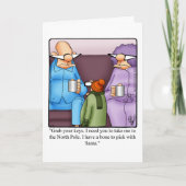 カスタマイズ可能なクリスマスユーモアのグリーティングカード シーズンカード (正面)