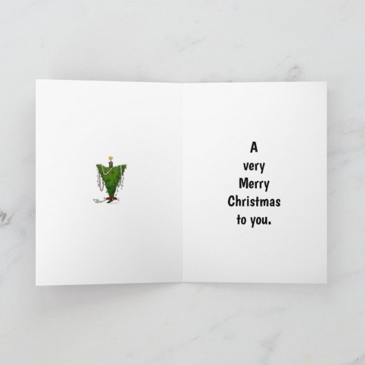 カスタマイズ可能なクリスマスユーモアのグリーティングカード シーズンカード (内部)