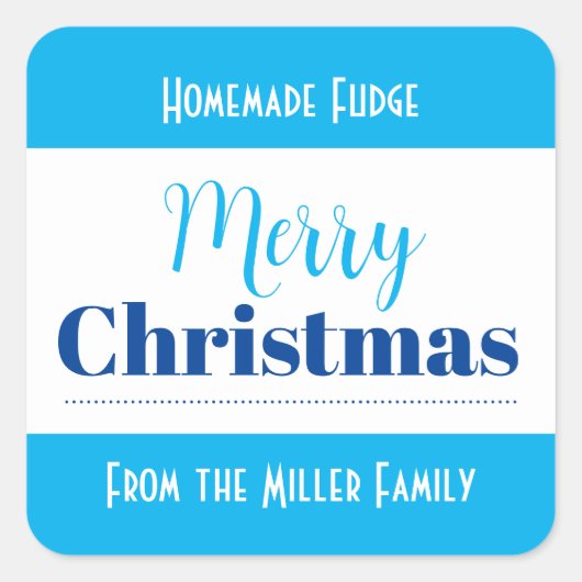カスタマイズ可能なクリスマスラベルHM001_22sqv1 スクエアシール (正面)