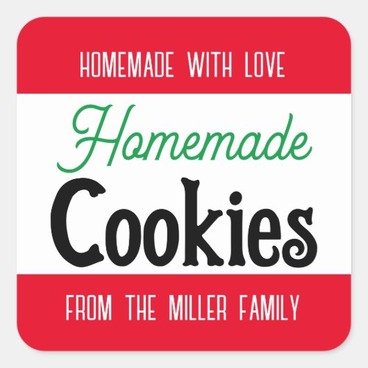 カスタマイズ可能なクリスマスラベルHM001_22sqv4 スクエアシール (正面)