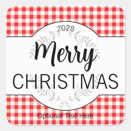 カスタマイズ可能なクリスマスラベルHM003_03sqv1 スクエアシール (正面)
