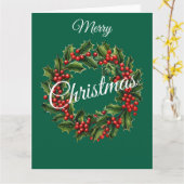 カスタマイズ可能なクリスマスリースカード カード (黄色い花)
