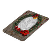 カスタマイズ可能なクリスマスリース マグネット (左側)