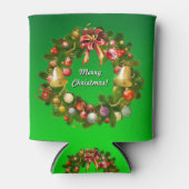 カスタマイズ可能なクリスマスリース 缶クーラー (正面)